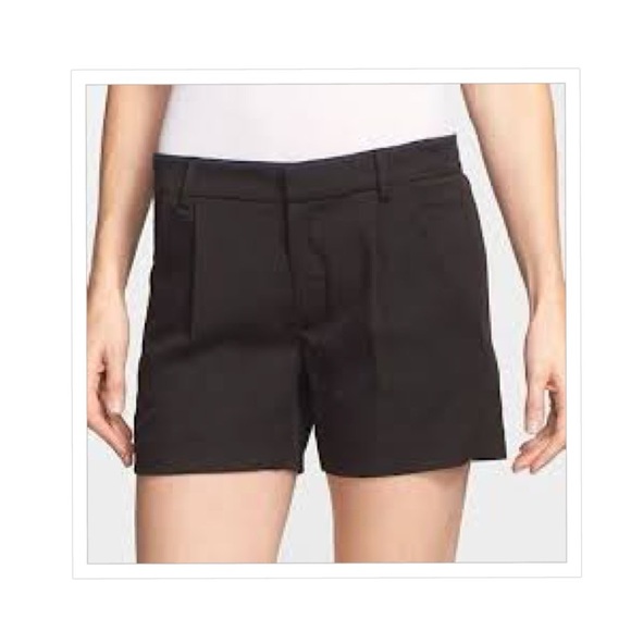 NWT Vince High Waist Tailored Shorts Two Tone Black Navy Size 10
